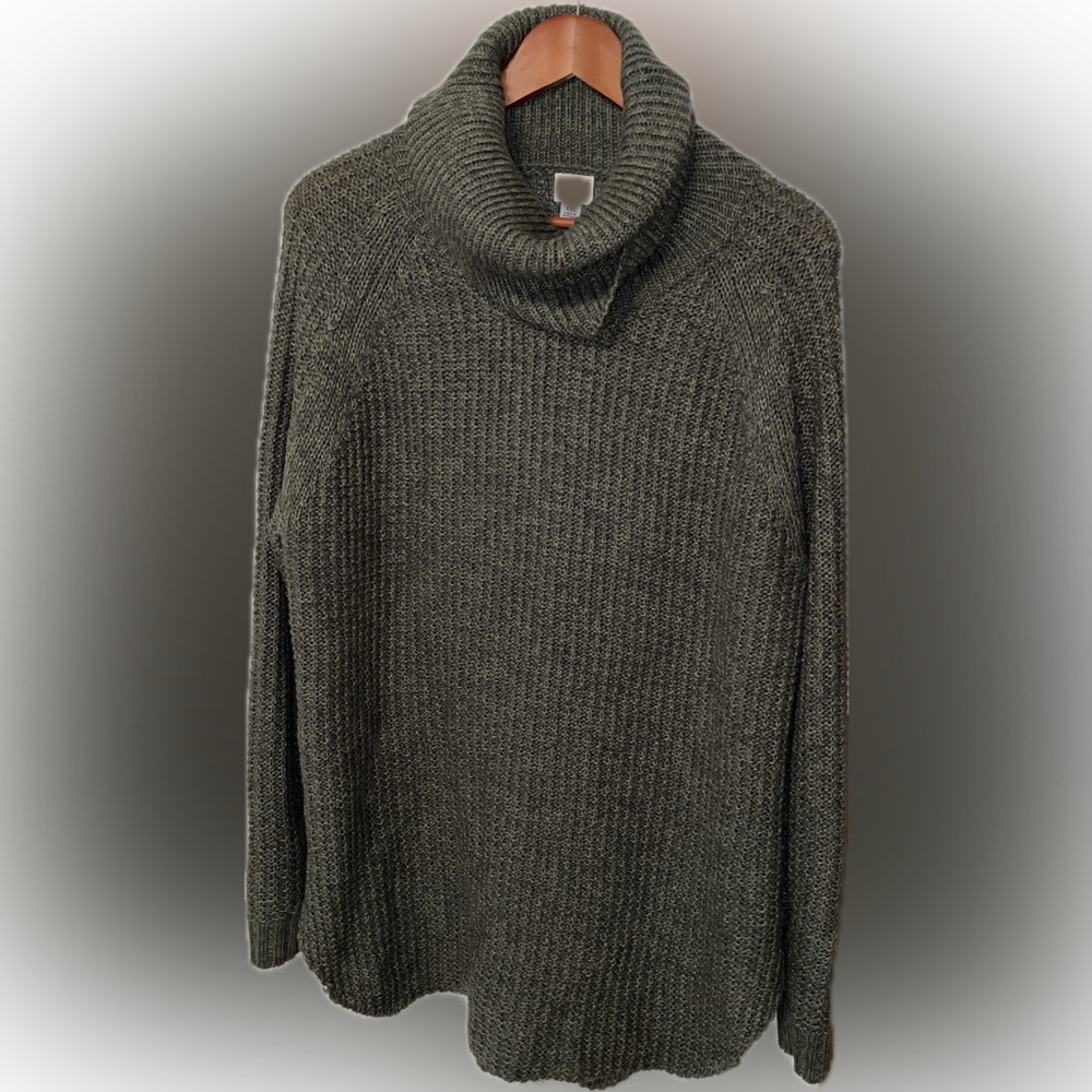 A New Day funnel neck green sweater